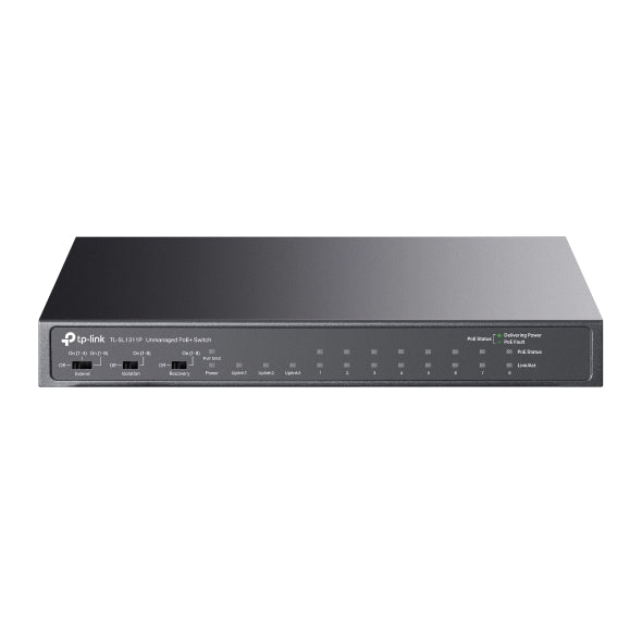 Switch POE+ TP-Link 8-Port 10/100Mbps + 3-Port Gigabit Desktop Switch with 8-Port PoE+, carcasa metalica "TL-SL1311P"
