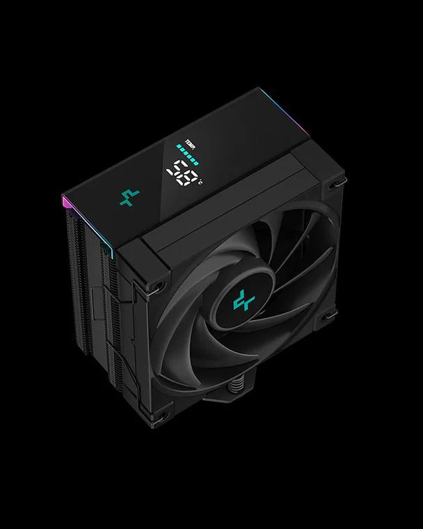 COOLER DeepCool "AK400 DIGITAL SE", combatibil skt. Intel si AMD, racire cu aer, ventilator 120mm, 500 - 1850 rpm, 4x6 mm heatpipes, inaltime 152mm, negru,"R-AK400-BKADMN-GJD"