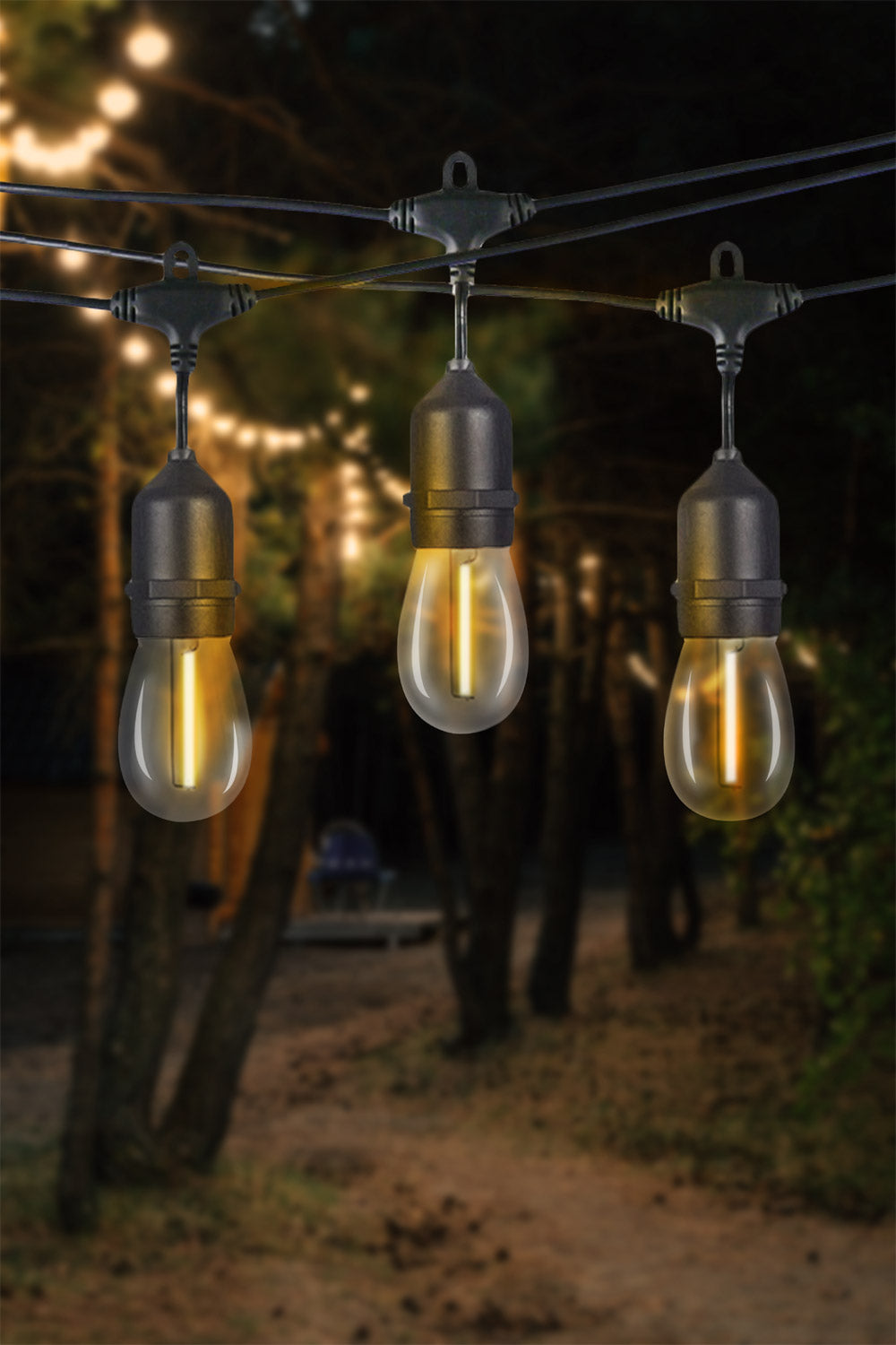 Ghirlanda luminoasa, LED, model Ariane, 10 becuri, 600cm, incarcare solara, lumina alb cald - 6