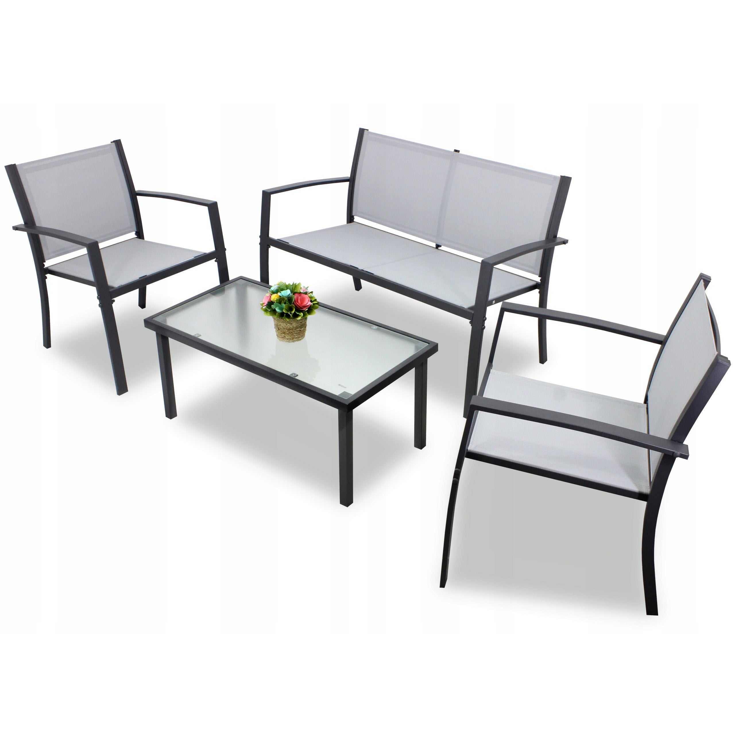 Set mobilier gradina/terasa Sersimo Valencia, 2 fotolii, canapea si masuta