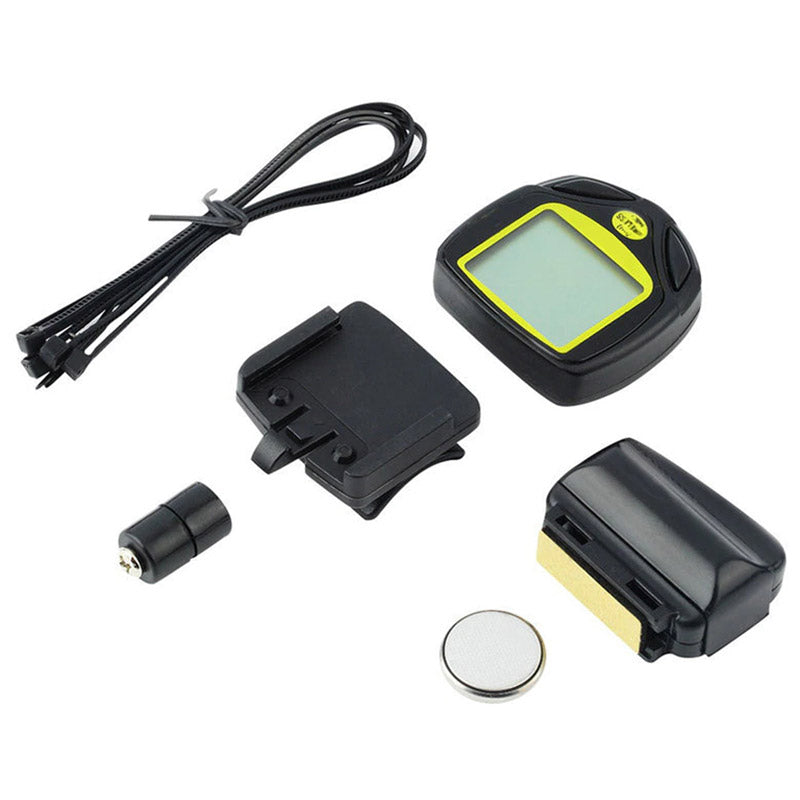 Ciclocomputer vitezometru wireless pentru bicicleta, 14 functii, negru