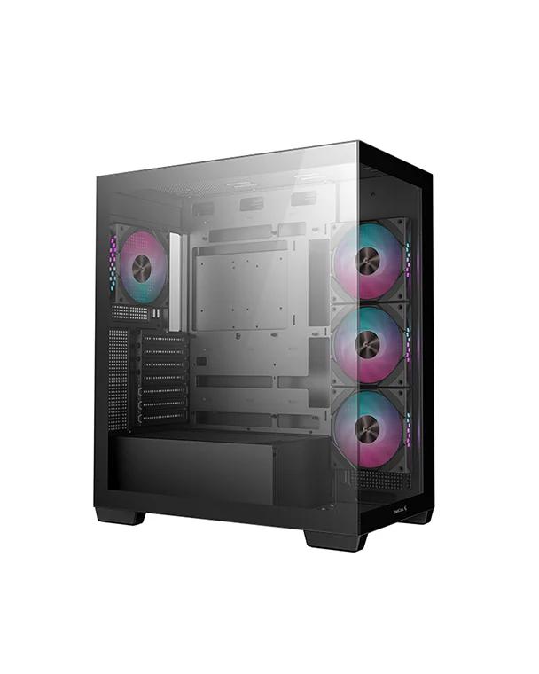 CARCASA gaming "CG580 4F V2", middle tower, ATX, fara sursa, sticla securizata, suporta 8xfan, inclus 4xfanx120mm, ARGB, negru, PSU shroud,7 sloturi expansiune, USB-C x 1, USB 3.0 x 2, audio+mic, "R-CG580-BKADA4-G-2"