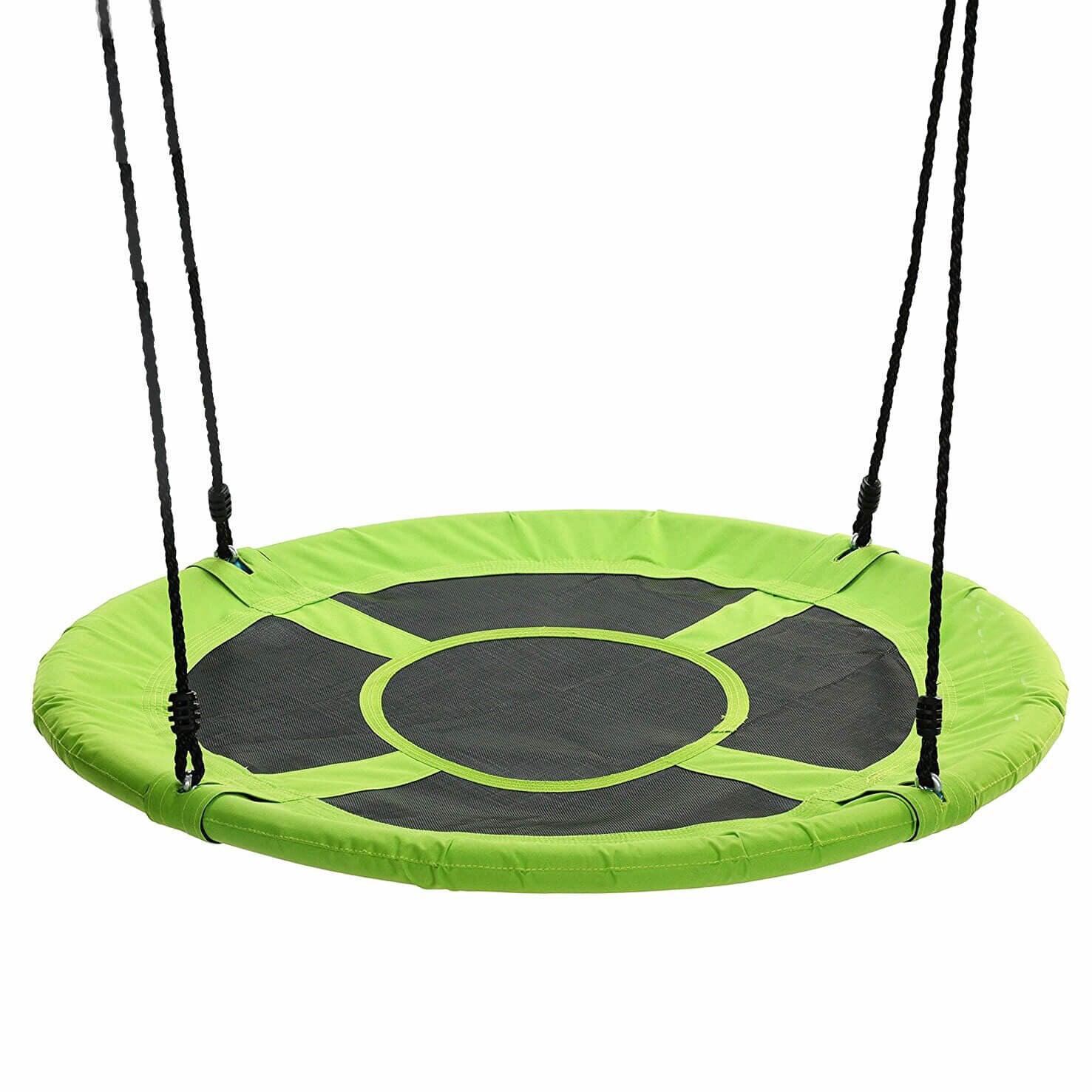 Leagan tip cuib Sersimo NS3, diametru 90cm, inaltime reglabila, pentru exterior, sarcina 150 kg, Verde Negru