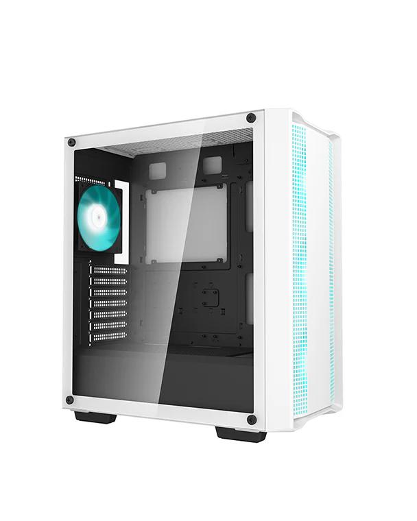 CARCASA DeepCool "CC560 MESH V2", middle tower, gaming, fara sursa, suporta 8xfan, 4xfan inclus, , USB 3.2 gen1 x 2, audio, 7 sloturi expansiune, alb, "R-CC560-WHAMA4-G-2"