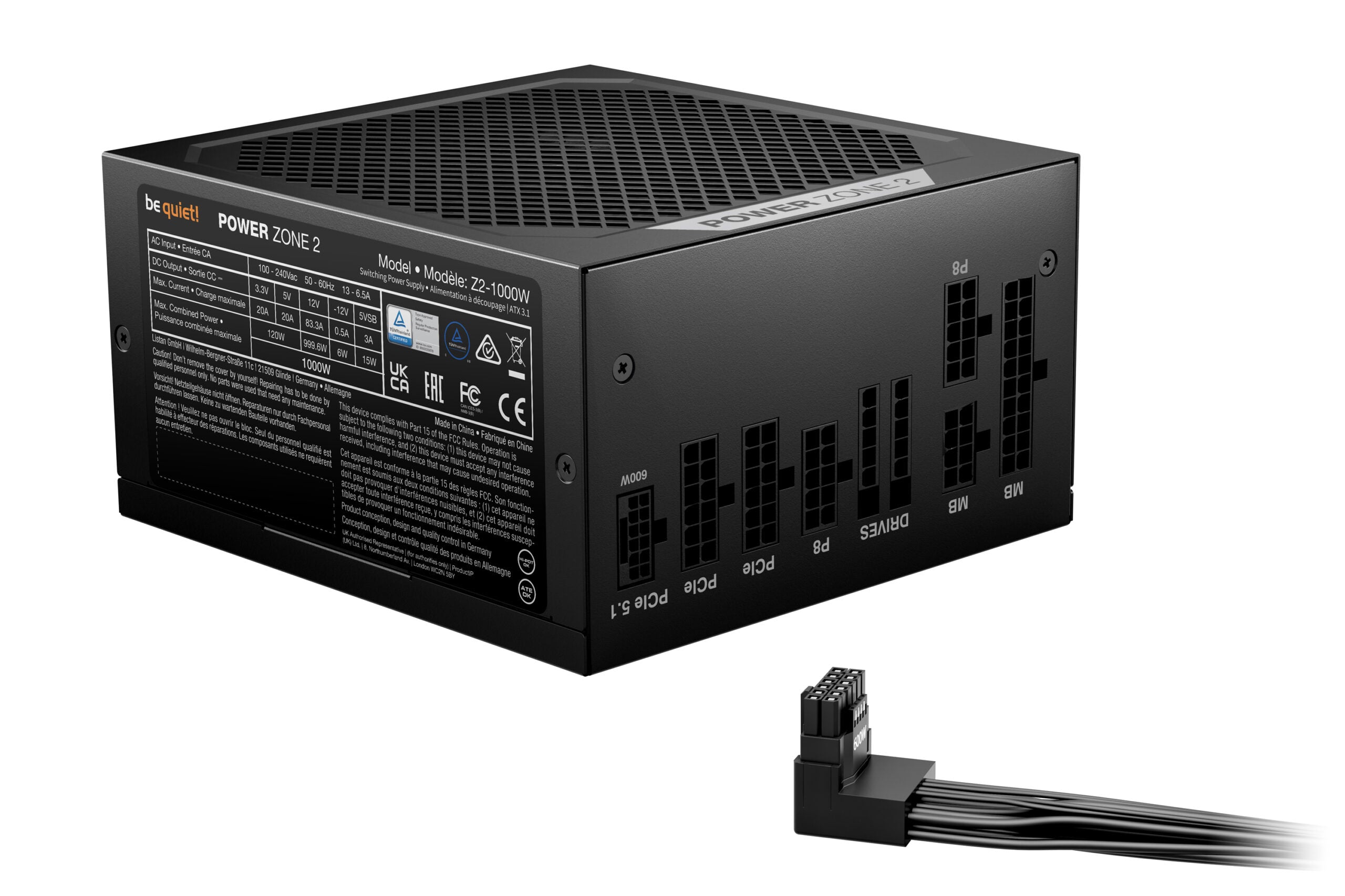 SURSA be quiet "Power Zone 2", 750W, certificare 80 Plus Platinum, LLC, SR, DC to DC, modular, fan 140mm Pure Wings 3, negru, "BP006EU"