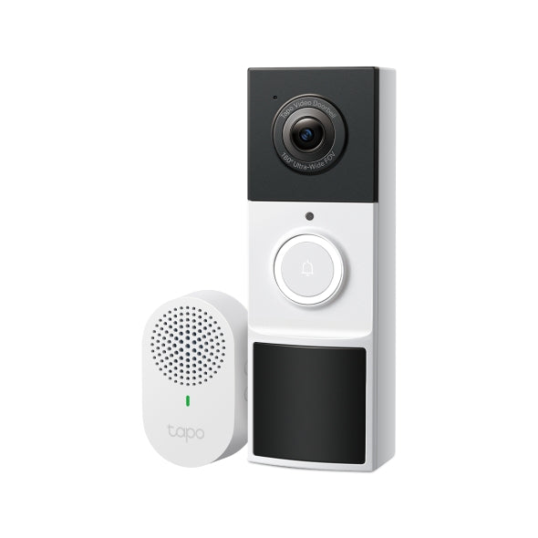 SONERIE VIDEO Smart Tp-Link, rezolutie 2K, 3 Mpix, night vision color, alarma antifurt, IP64, acumulator 6400mAh "Tapo D210"