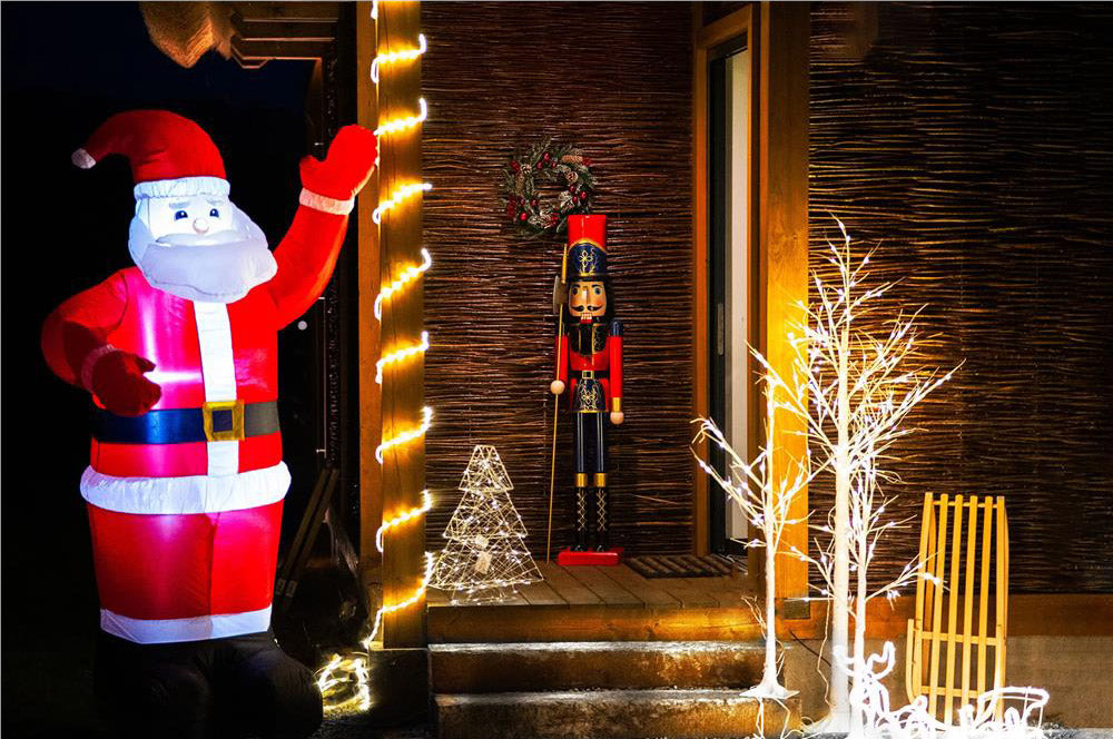 Figurina Mos Craciun, gonflabila, cu iluminare LED, umflare automata, 180cm - 17