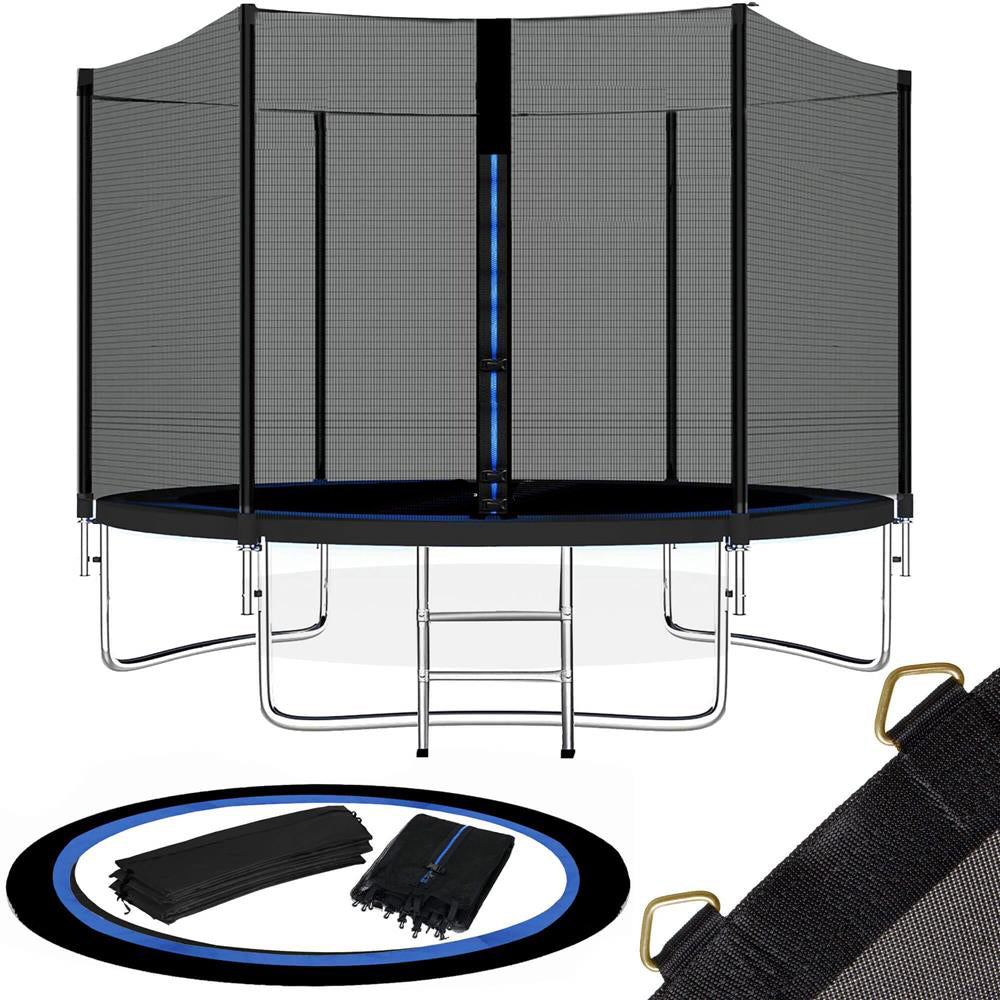 Trambulina Black, cu scara si plasa de protectie exterioara, 180 cm, 120kg - 3