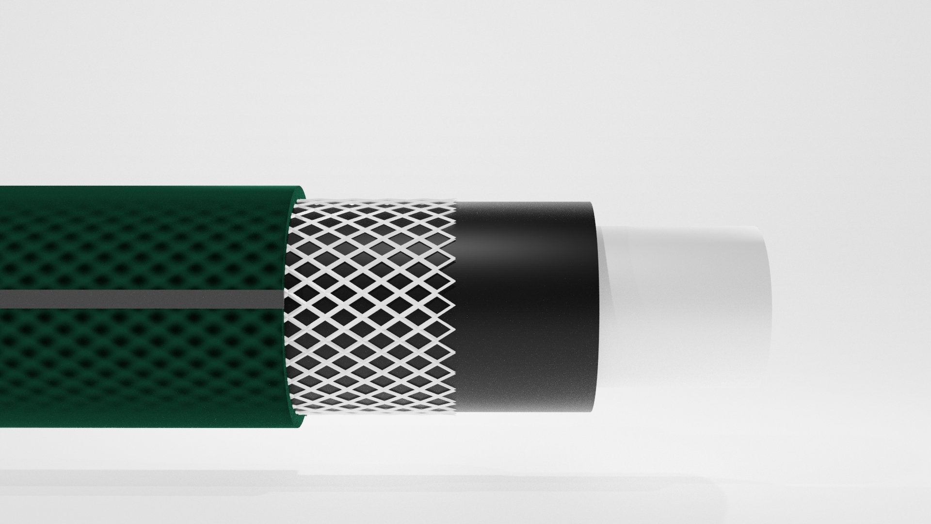 Furtun gradina armat Premium, 1/2" diametru, 50 m, protectie UV, 8 bar presiune, 4 straturi, verde
