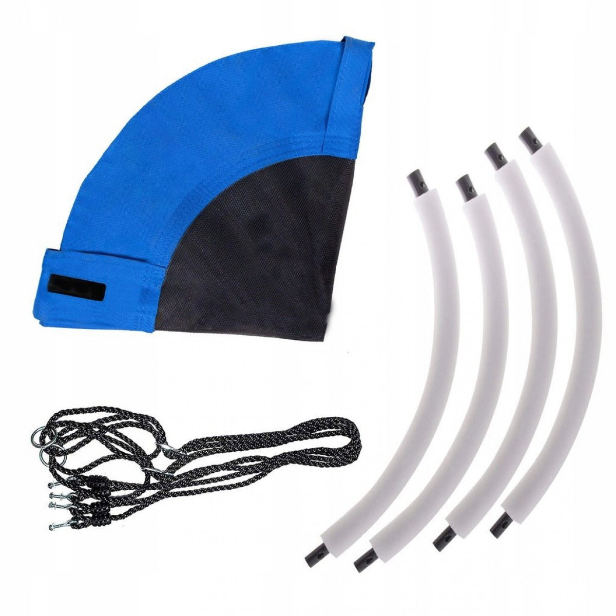 Leagan tip cuib Sersimo NS13, diametru 60cm, inaltime reglabila, pentru exterior, sarcina 100 kg, Albastru Negru