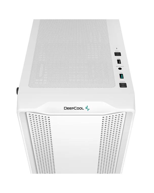CARCASA DeepCool "CC560 MESH V2", middle tower, gaming, fara sursa, suporta 8xfan, 4xfan inclus, , USB 3.2 gen1 x 2, audio, 7 sloturi expansiune, alb, "R-CC560-WHAMA4-G-2"