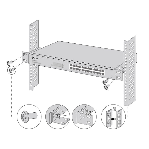 KIT MONTARE switch TP-Link, compatibil cu switch-urile TP-Link montabile in rack-uri de 13-inch "RackMount Kit-13"
