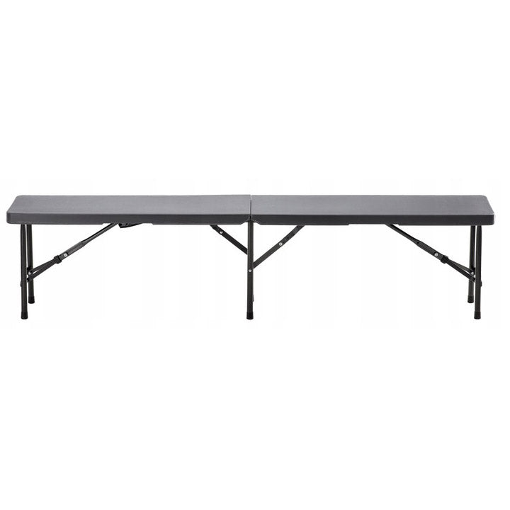 Banca pliabila pentru gradina sau catering, HDPDE, 180x25x43cm, negru