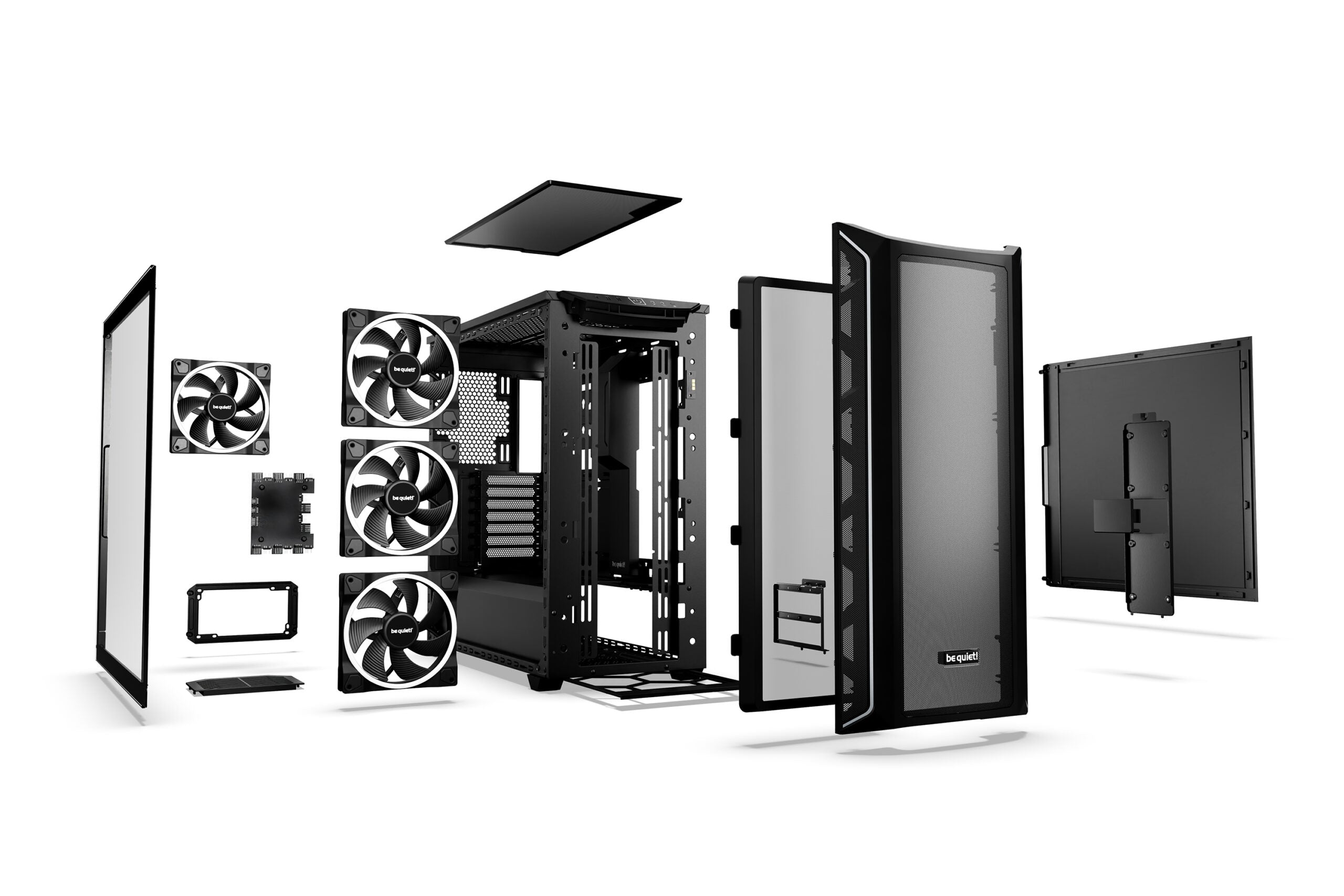 CARCASA be quiet "Shadow Base 800 FX", middle tower, gaming, fara sursa, PSU shroud, 7 sloturi expansiune, negru, "BGW63"
