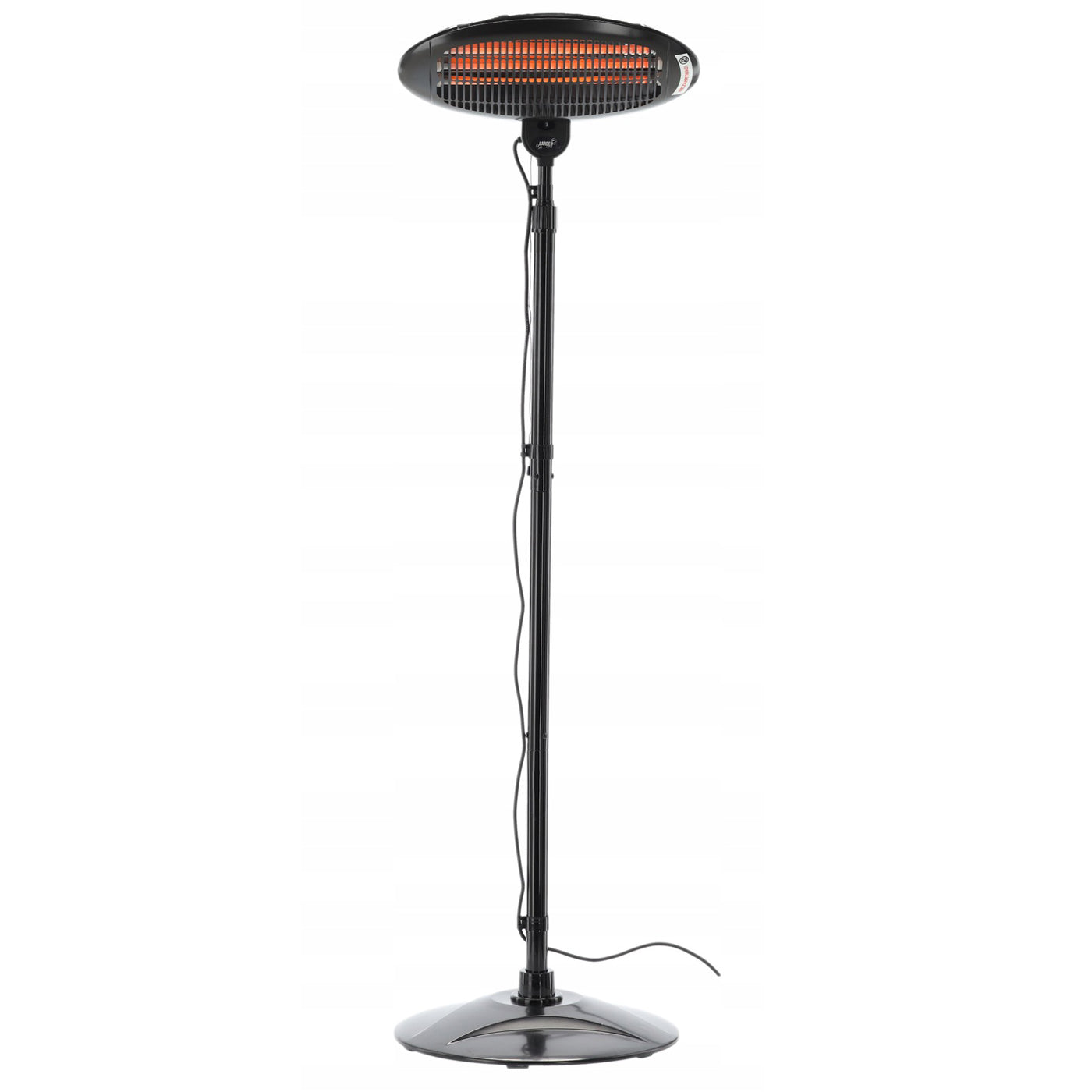 Incalzitor stativ cu infrarosu, 2000 W, 3 trepte de incalizire, reglabil pe inaltime, negru