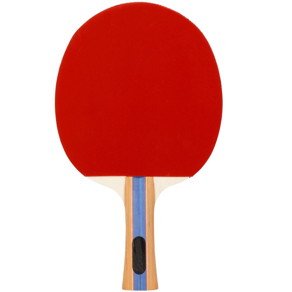 Set 2 palete de ping pong, cu 3 mingi, 25x15cm, negru cu rosu