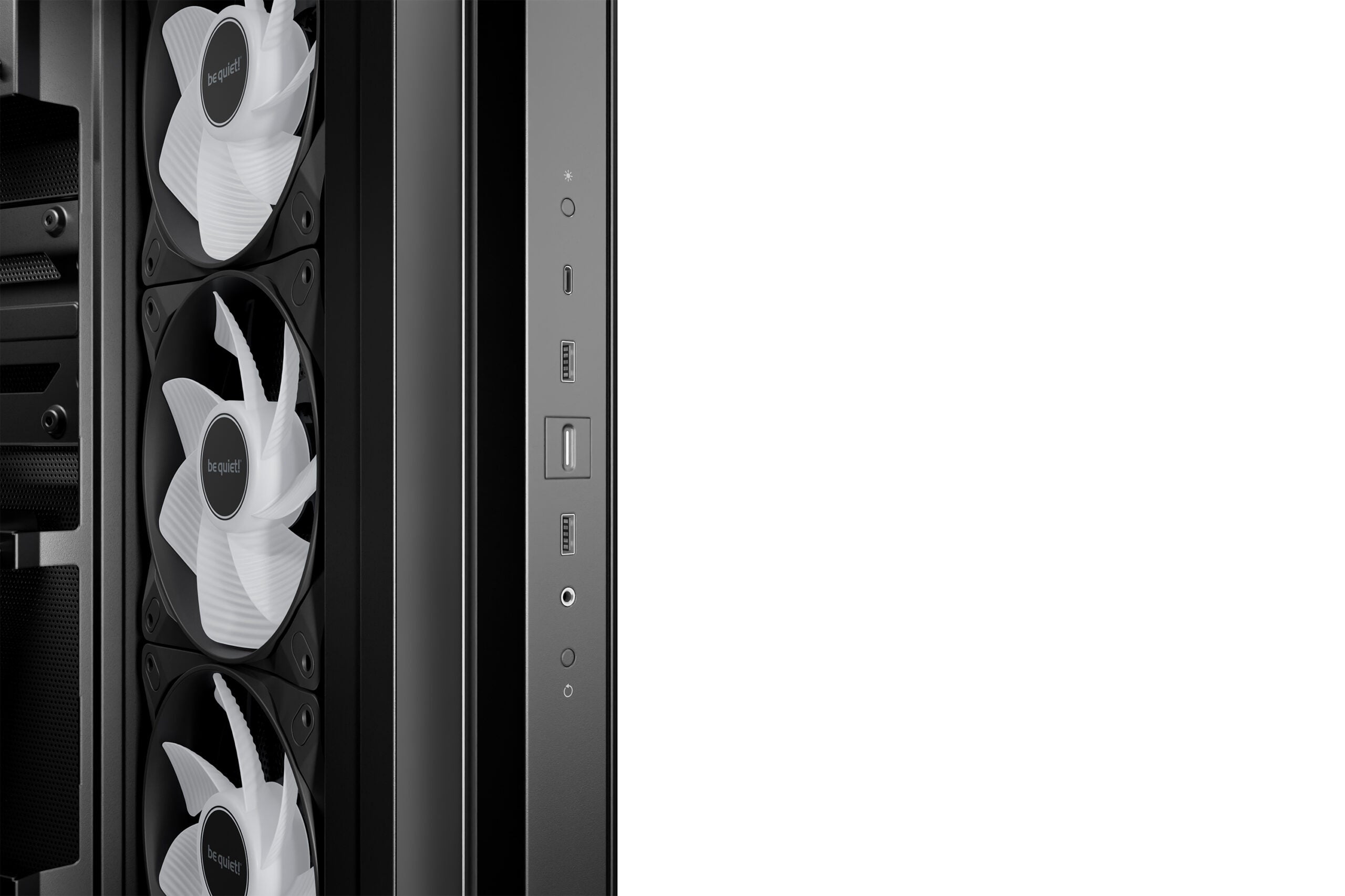 CARCASA be quiet "Light Base 500 LX Black", middle tower, gaming, fara sursa, suporta 10xfan, 4xfan inclus, , USB Type-C x 1, USBx2, audio+mic, 7 sloturi expansiune, negru, "BGW85"