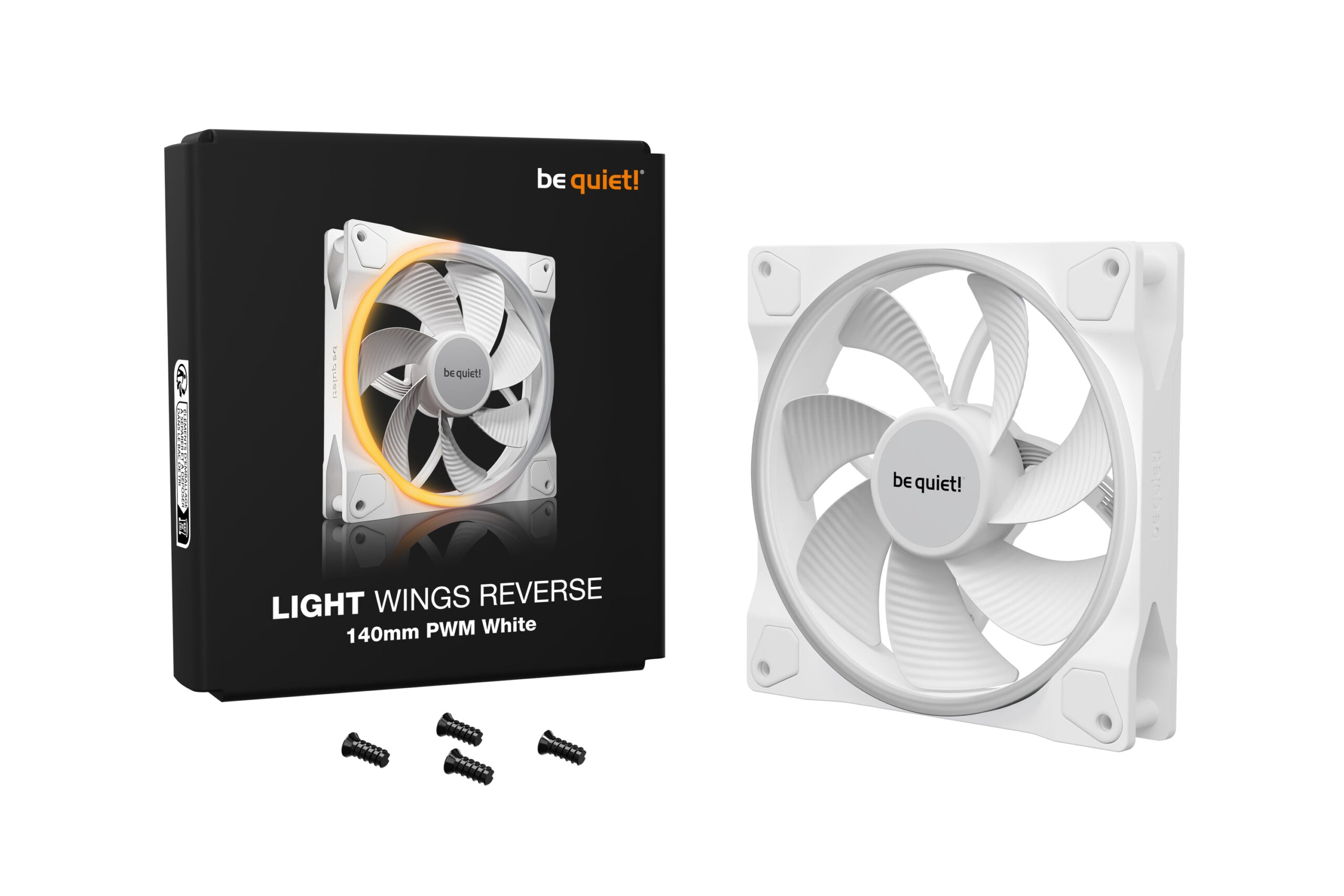 Ventilator be quiet "LIGHT WINGS", 140mm, 1300 rpm, rifle bearing, PWM, reversibil, negru, "BL134"