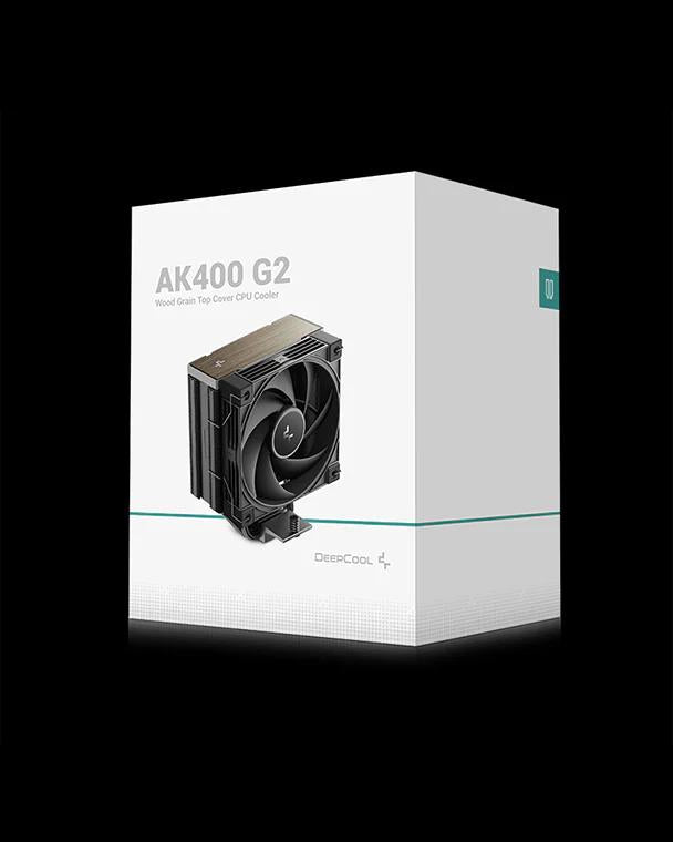 COOLER DeepCool "AK400 G2" skt. Intel si AMD, racire cu aer, vent. 120mm, 2000 rpm, 4 heatpipies, inaltime 156mm, top cover lemn, negru,"R-AK400G2-BKNNMN-GJD"