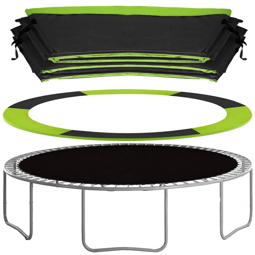 Protectie arcuri pentru trambulina cu diametrul de 366 cm, Verde si Negru