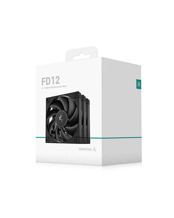 Set 3 ventilatoare DeepCool "FD12(3in1)", 120mm, 400-2050 RPM, FDB, 64.2 cfm, , 4pin PWM, negru, "R-FD12-BKNPN3-G" - 6933412710929
