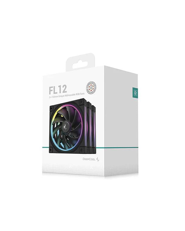 Set 3 ventilatoare DeepCool "FL12R 3IN1", 120mm, 500-2150 RPM, FDB, 55 cfm, , 4pin PWM, negru, "R-FL12R-BKAPN3-G" - 6933412785132