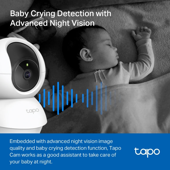 CAMERA IP TP-LINK, include 2 bucati Tapo C210", wireless, cube, pt. interior, dist. IR 9 m, tip lentila fixa 4 mm, 3 Mpx, microfon, carcasa plastic, slot SD card, "Tapo C210P2"