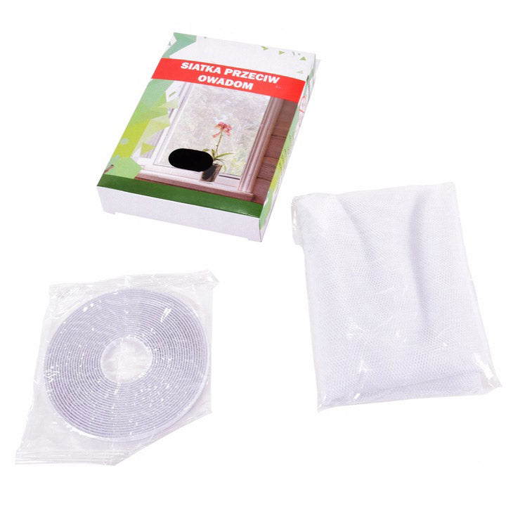Plasa anti-insecte, pentru geam, fixare scai, dimensiune ajustabila, 130x150cm, alb - 3