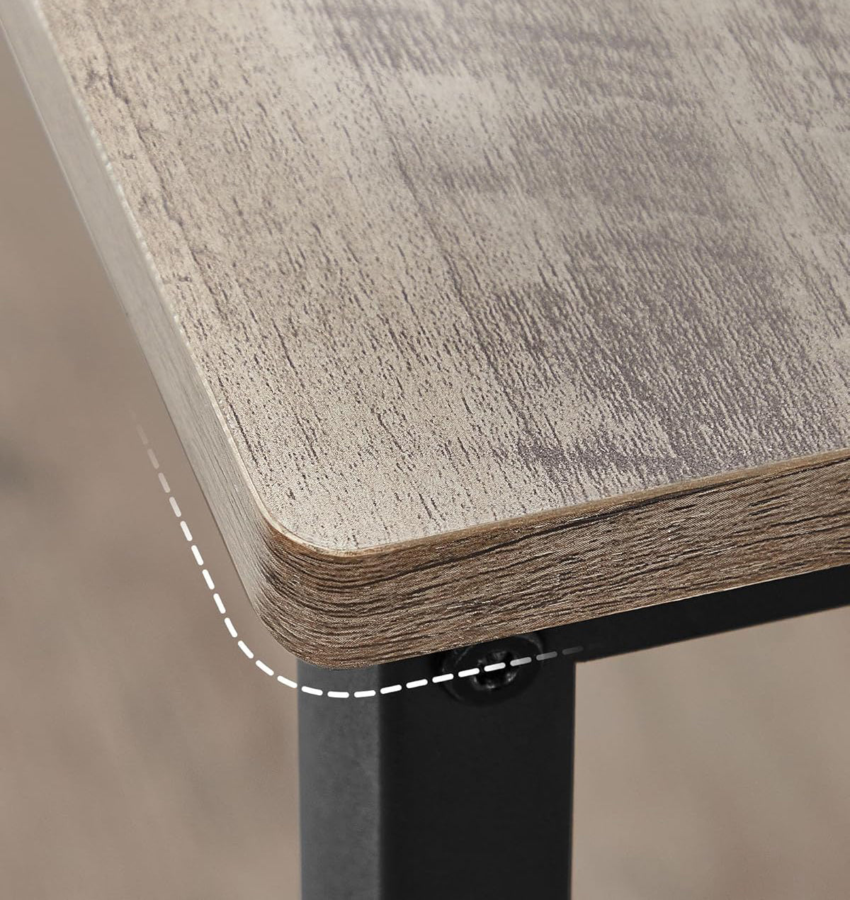 VASAGLE Raft de bucatarie tip insula, cadru de otel cu 3 nivele, stil industrial, 60x120x90cm, gri stejar - 7