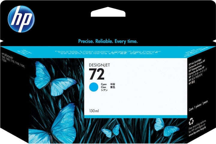 Cartus Cerneala Original HP Cyan, nr.72, pentru DesignJet T1100|1120|1200|1300|2300|T610|620|770|790, , , "C9371A"