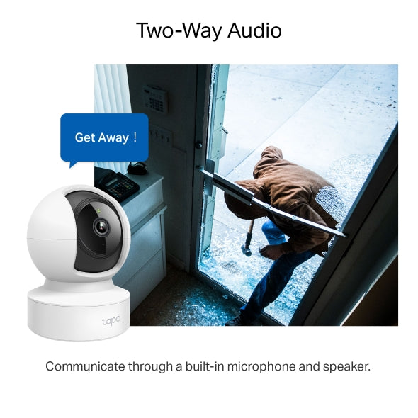 CAMERA IP TP-LINK, wireless + 1 × 100 Mbps RJ45 Port, cube, pt. interior, dist. IR 9 m, tip lentila fixa 4 mm, 2K 3MP (2304 x 1296 px), microfon, carcasa plastic, slot SD card, "Tapo C212"