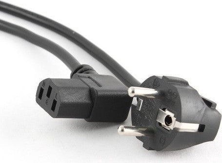 CABLU alimentare GEMBIRD 1.8m, intrare Shucko, iesire C13 (conector 90 grade), 10A, certificare VDE, bulk, black, "PC-186A-VDE"