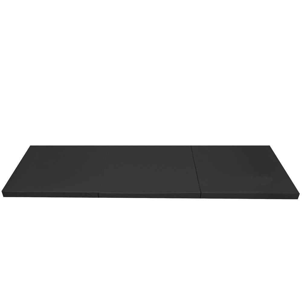Saltea fitness groasa pentru antrenamente gimnastica, pliabila, PVC, 180x60x5cm, negru