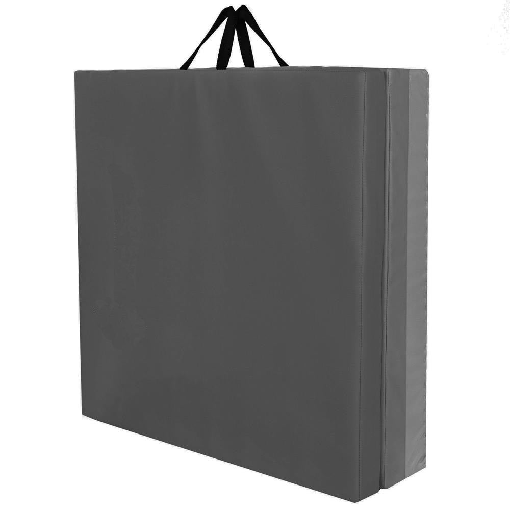 Saltea fitness groasa pentru antrenamente gimnastica, pliabila, 180x60x5,5cm, gri