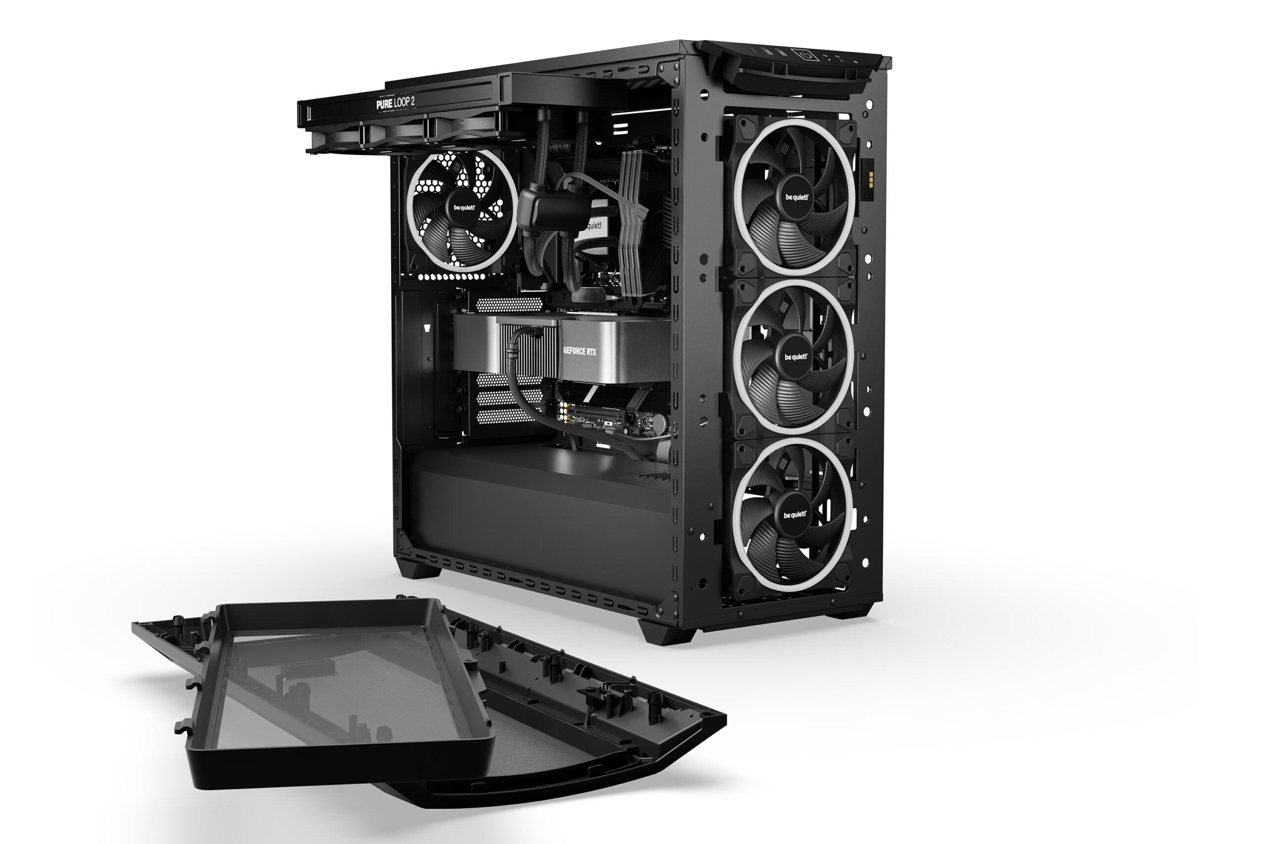 CARCASA be quiet "Shadow Base 800 FX", middle tower, gaming, fara sursa, PSU shroud, 7 sloturi expansiune, negru, "BGW63"