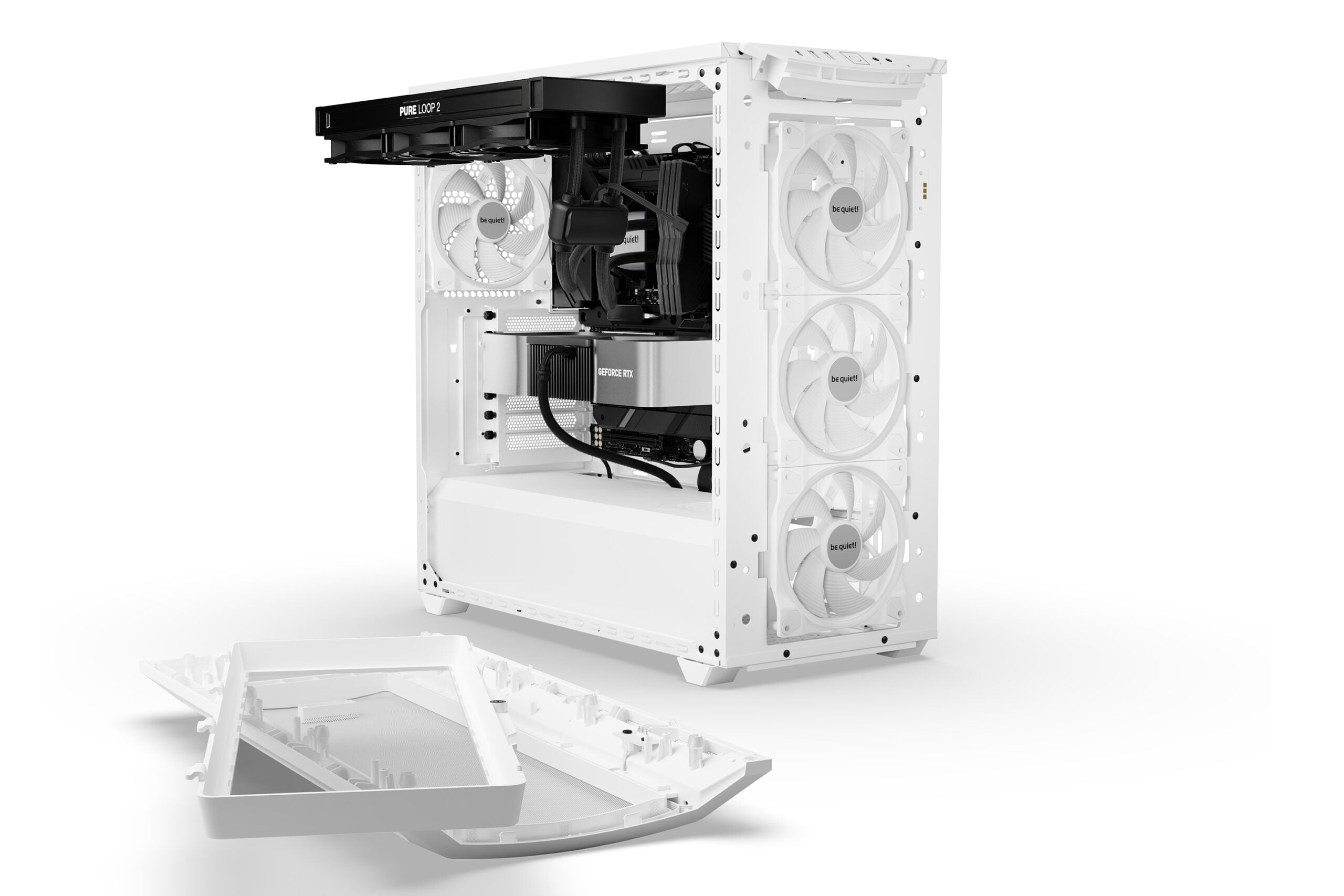 CARCASA be quiet "Shadow Base 800 FX", middle tower, gaming, fara sursa, PSU shroud, 7 sloturi expansiune, alb, "BGW64"