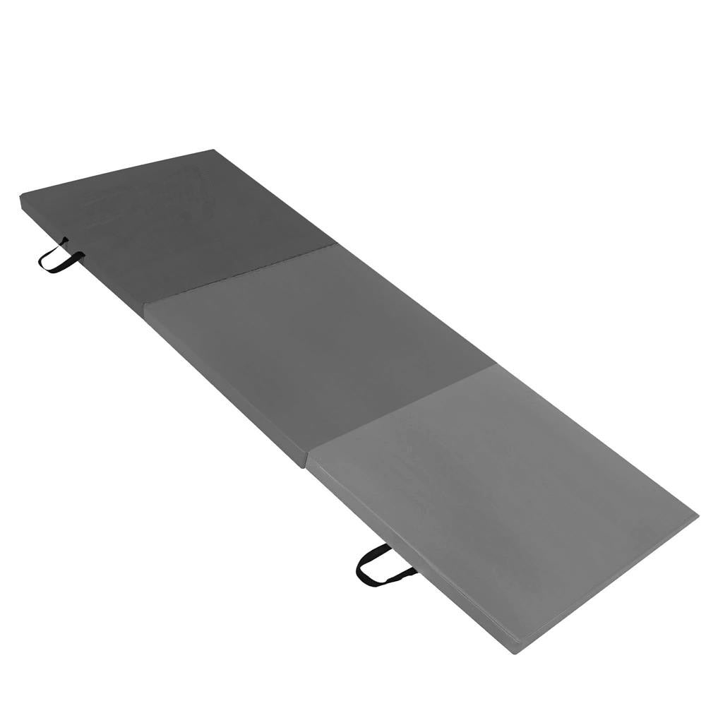Saltea fitness groasa pentru antrenamente gimnastica, pliabila, 180x60x5,5cm, gri