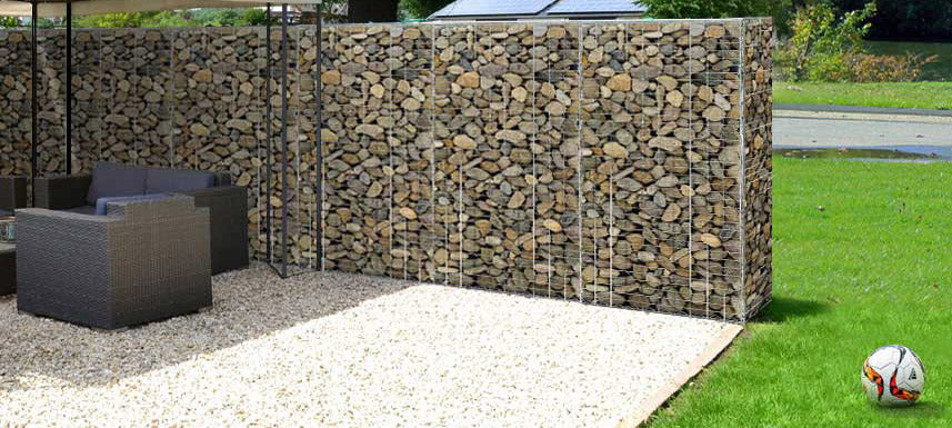SONGMICS Cos de gabioane pentru pietre, otel galvanizat, 100x50x50cm, argintiu