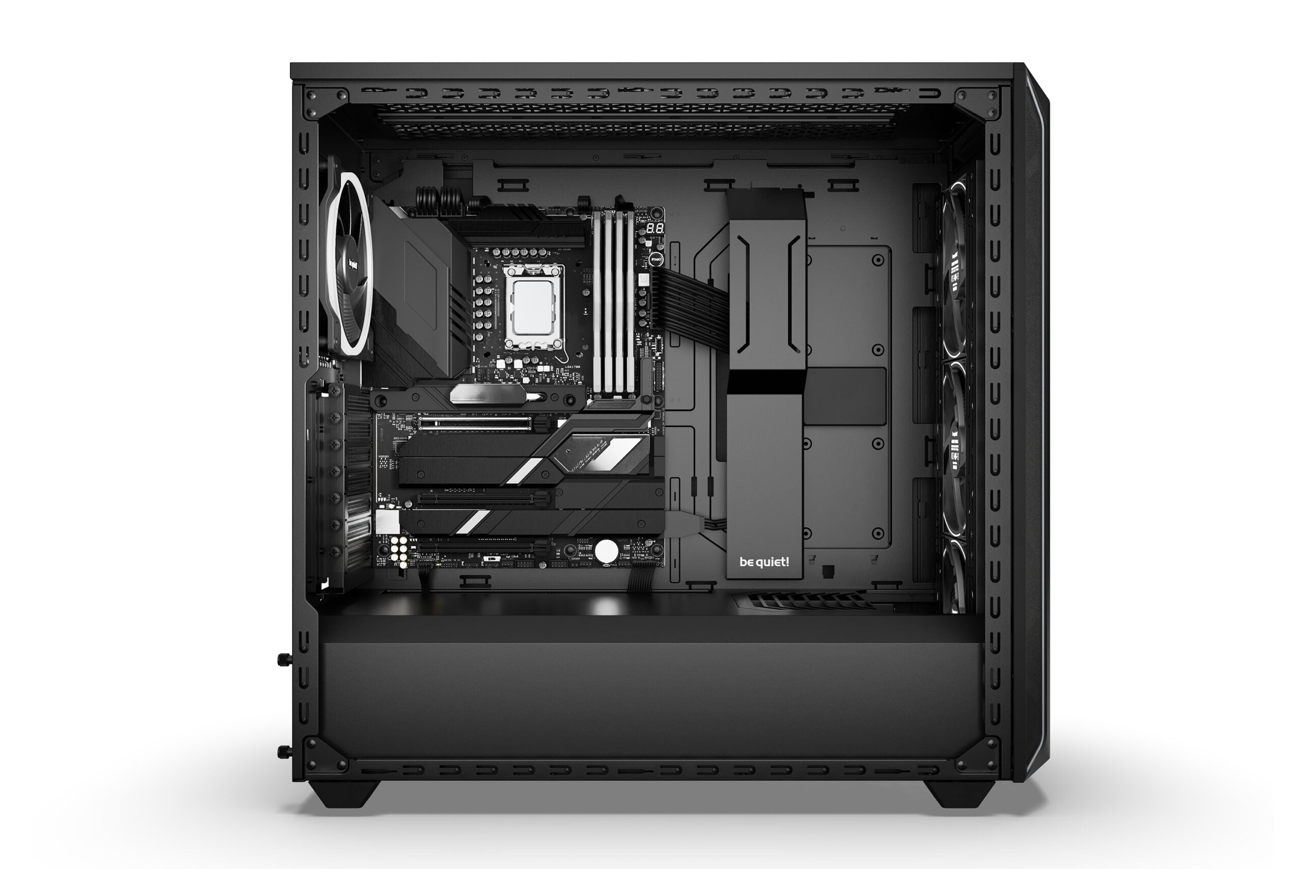 CARCASA be quiet "Shadow Base 800 FX", middle tower, gaming, fara sursa, PSU shroud, 7 sloturi expansiune, negru, "BGW63"