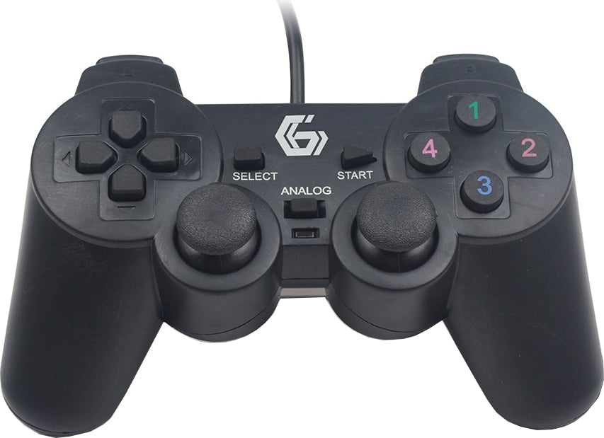 GAMEPAD cu fir GEMBIRD, 2x console, PC, USB, negru, "JPD-UDV2-01"