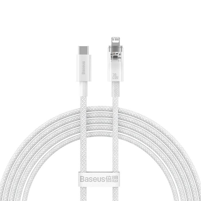 Cablu alimentare si date Baseus Explorer, Fast Charging Data Cable pt. smartphone, USB la Iphone Lightning 20W, 1m, control