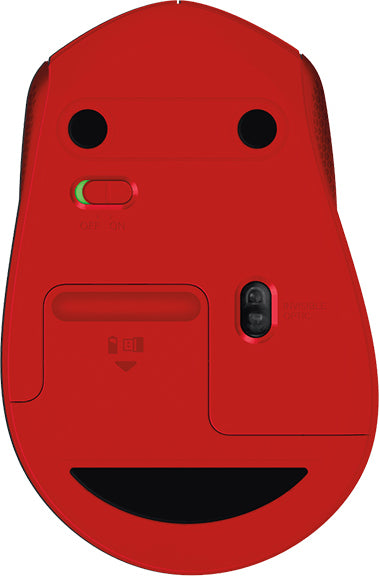 MOUSE LOGITECH, "M330 Silent", PC sau NB, wireless, 2.4GHz, optic, 1000 dpi, butoane/scroll 3/1, , rosu, "910-004911"