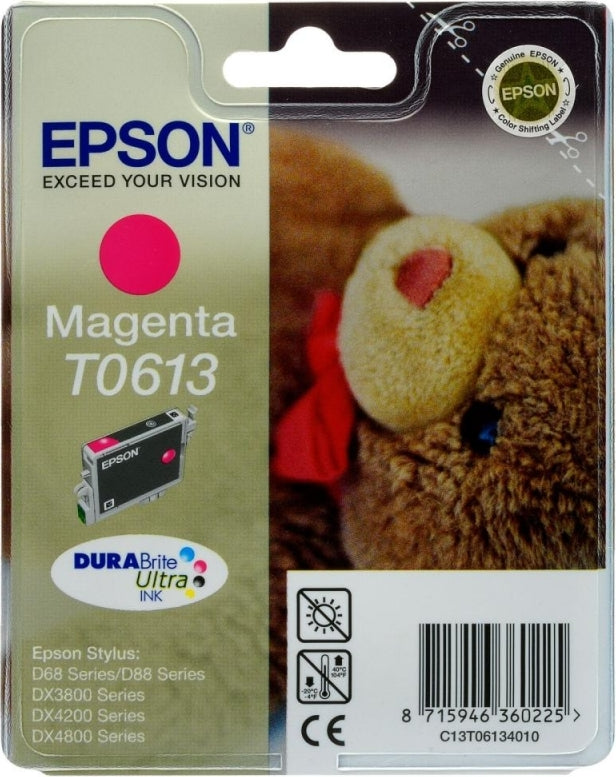 Cartuș Cerneala Original Epson Magenta, T0613, pentru D88|D68PE|DX4800|DX4850|DX4200|DX4250|DX3800|DX3851,, 