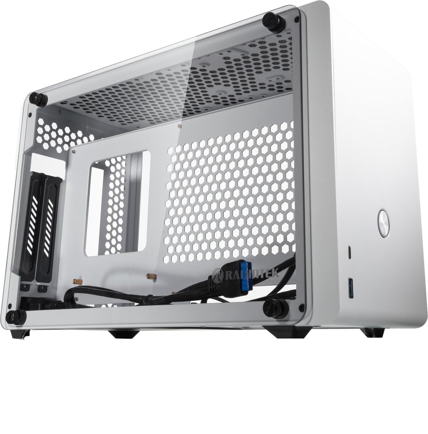 Carcasa Raijintek Ophion Mini-ITX Gehause, Tempered Glass - weiß "0R20B00152"
