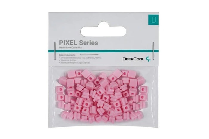 Accesoriu decorativ pt. carcasa Deepcool "PIXEL PK", silicon, 5.4x5.4x4mm, pachet 100 buc, roz, "R-PIXEL-PK100-G-1"