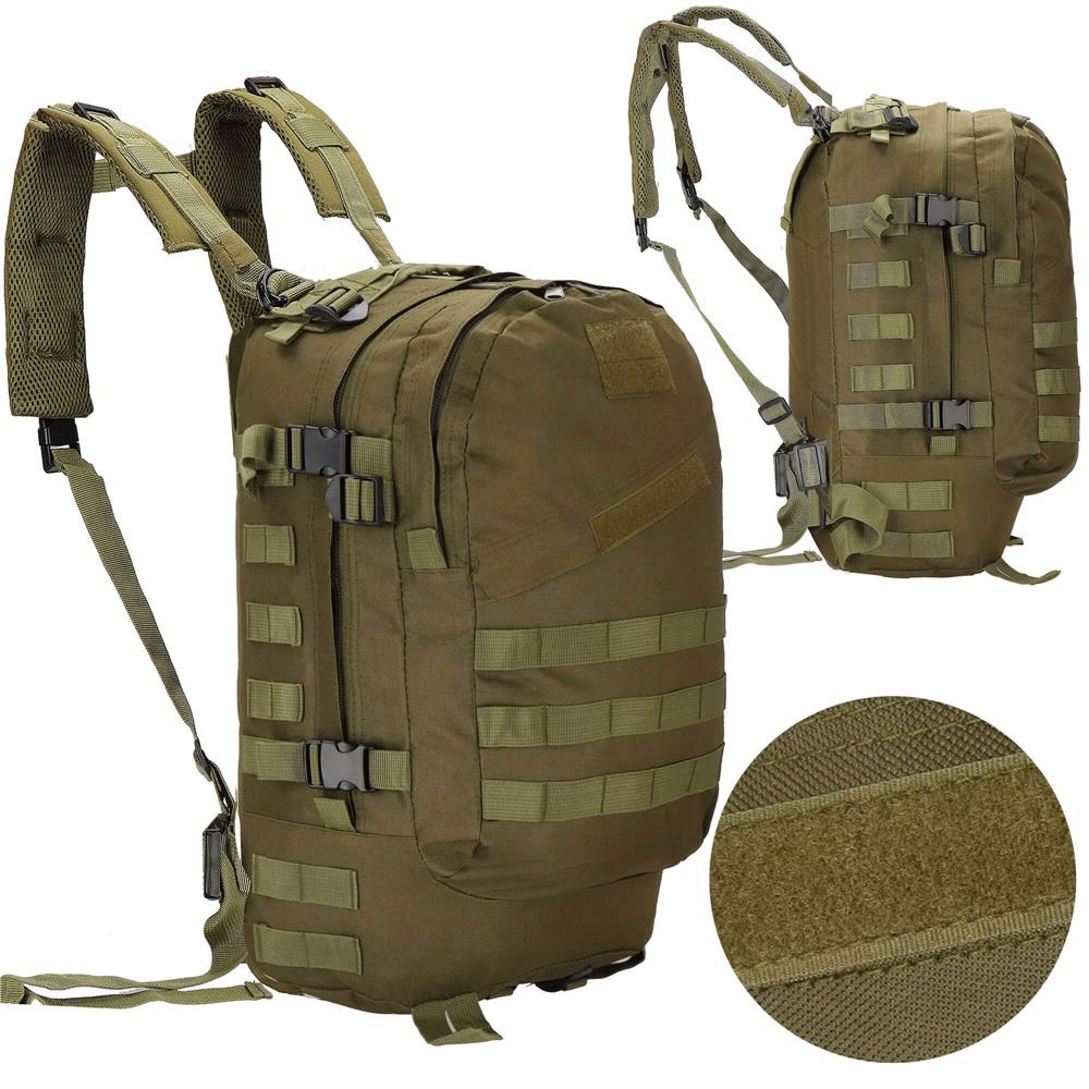 Rucsac militar pentru drumetie, impermeabil, compartimentat, 35L, verde