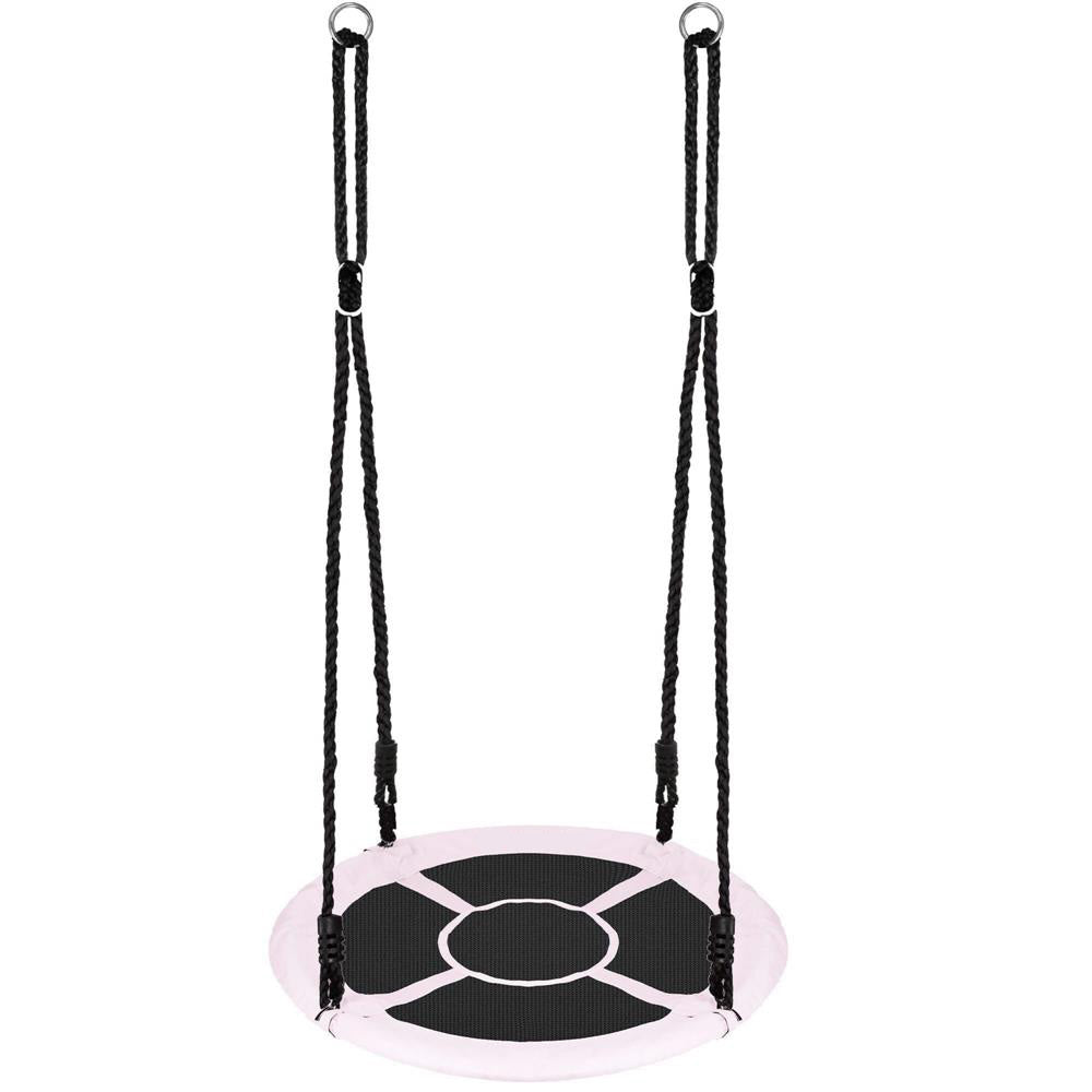 Leagan tip cuib Sersimo NS25, diametru 110cm, inaltime reglabila, pentru exterior, sarcina 150 kg, Roz pal