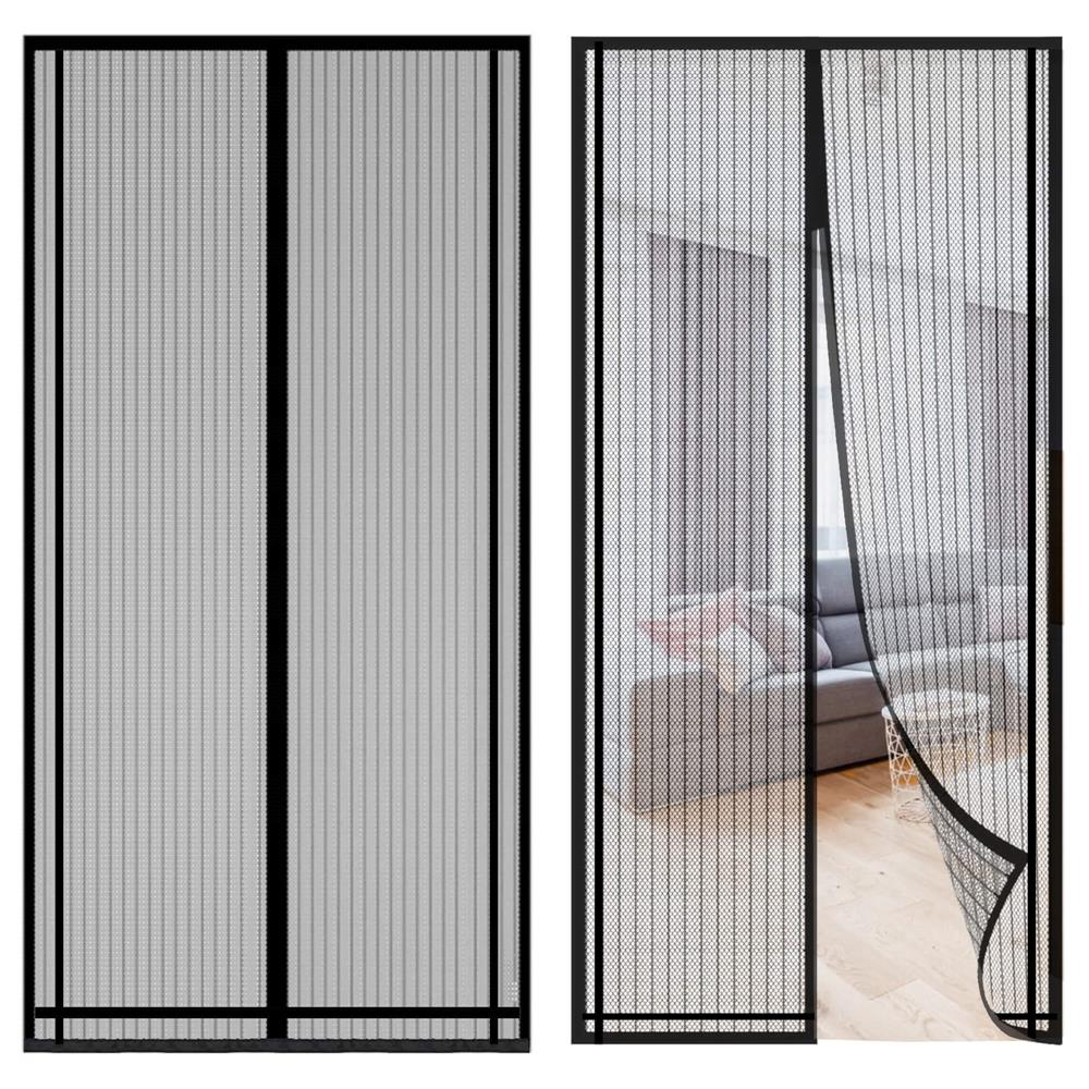 Plasa anti-insecte, inchidere magnetica, latime 80-100cm, inaltime 210-220cm, negru