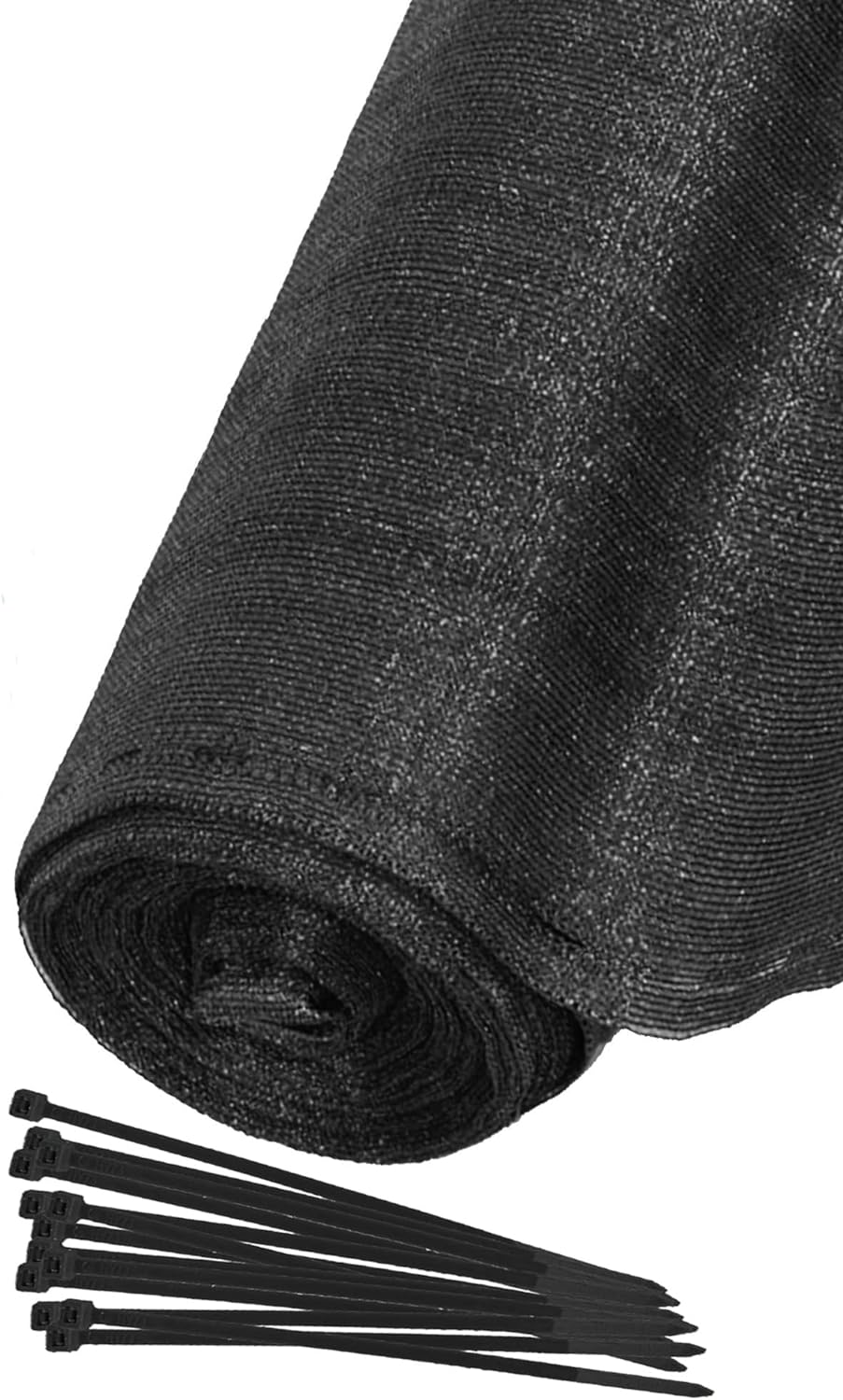 Plasa umbrire si intimitate pentru gard, 1.5m latime, 50m lungime, 65g densitate, gri
