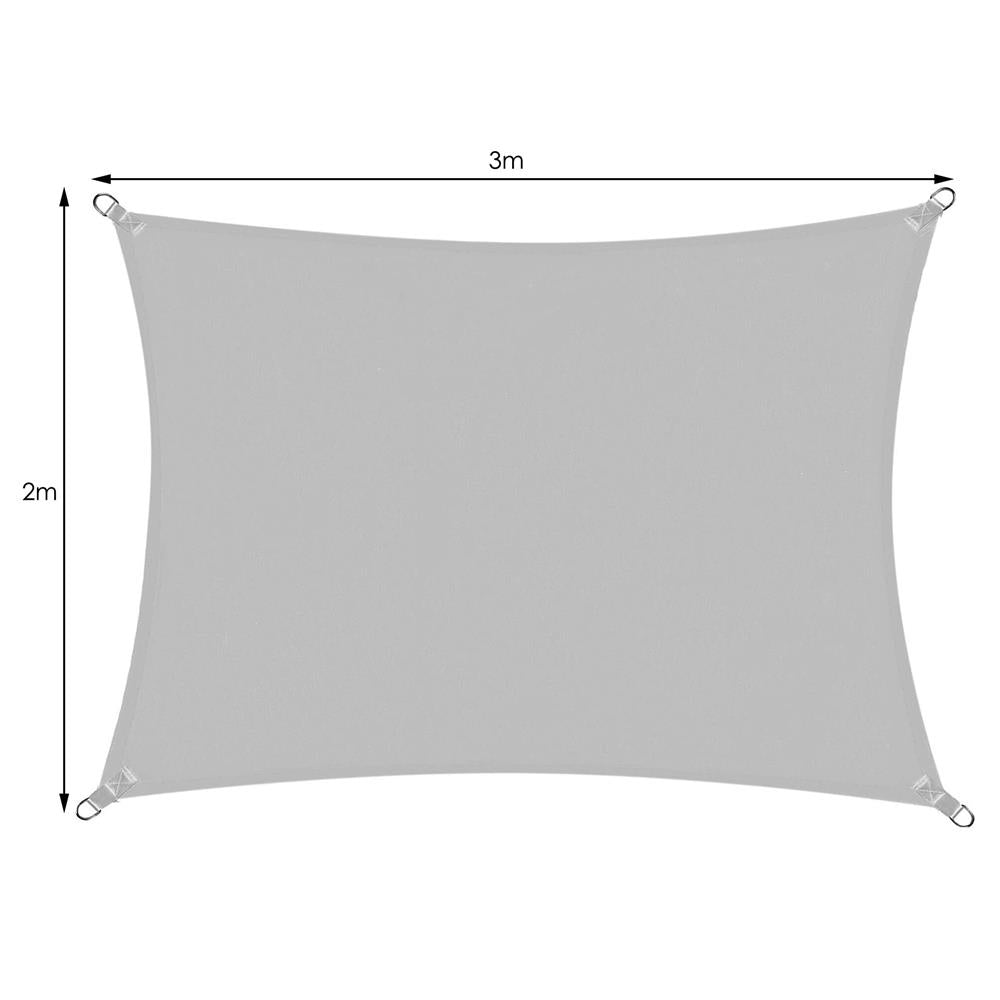 Copertina prelata de soare Sersimo SN148, dreptunghiulara, impermeabila cu protectie UV, 3x2m, gri